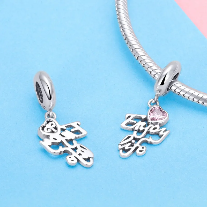 (image for) Pandora Style Silver Love Life Dangle - SCC907 - View 3
