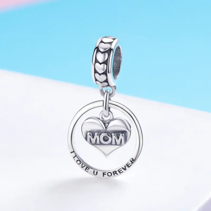 (image for) Pandora Style Silver Love Mom Dangle - SCC649 - View 3