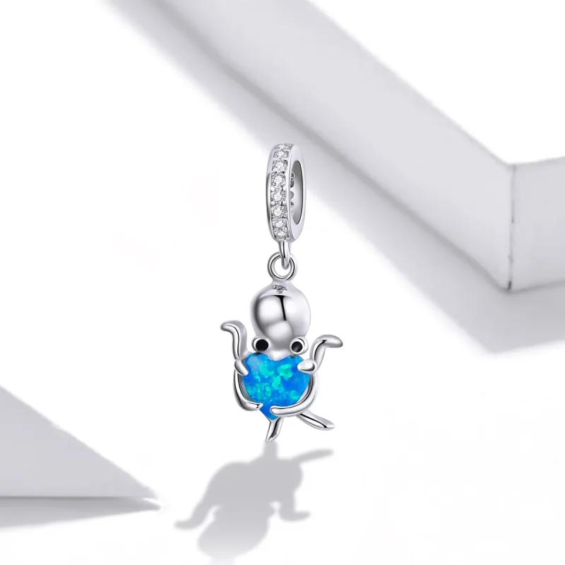 (image for) Pandora Style Silver Lovely Octopus Dangle - SCC1831 - View 2