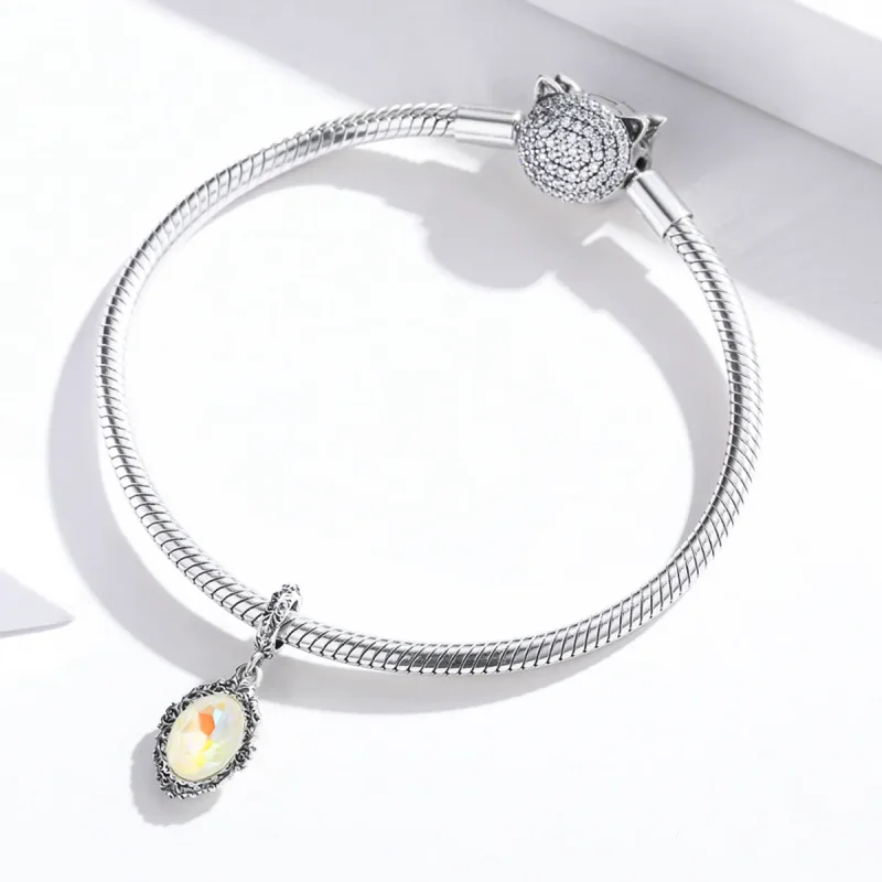 (image for) Pandora Style Silver Magic Mirror Dangle - SCC1815 - View 3