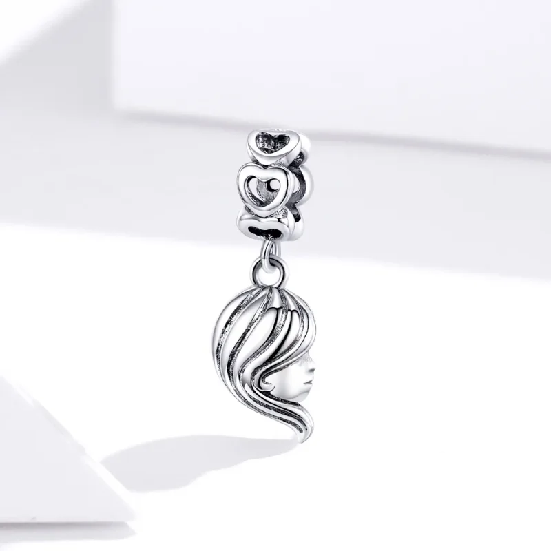 (image for) Pandora Style Silver Mother And Daughter Dangle - BSC275 - View 2