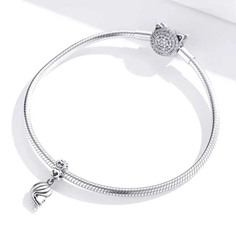 (image for) Pandora Style Silver Mother And Daughter Dangle - BSC275 - View 3