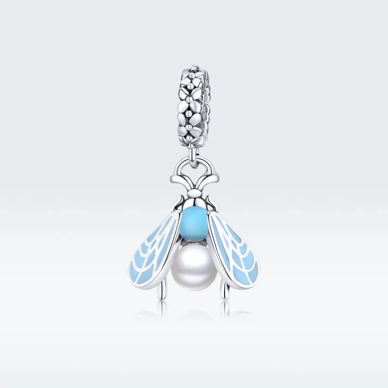 (image for) Pandora Style Silver Moths Dangle - SCC1479 - View 5