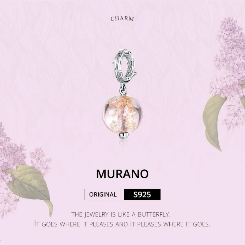 (image for) Pandora Style Silver Murano Dangle - SCC1496 - View 6