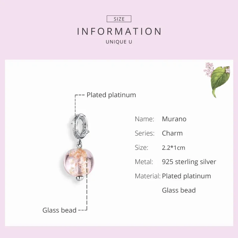(image for) Pandora Style Silver Murano Dangle - SCC1496 - View 7