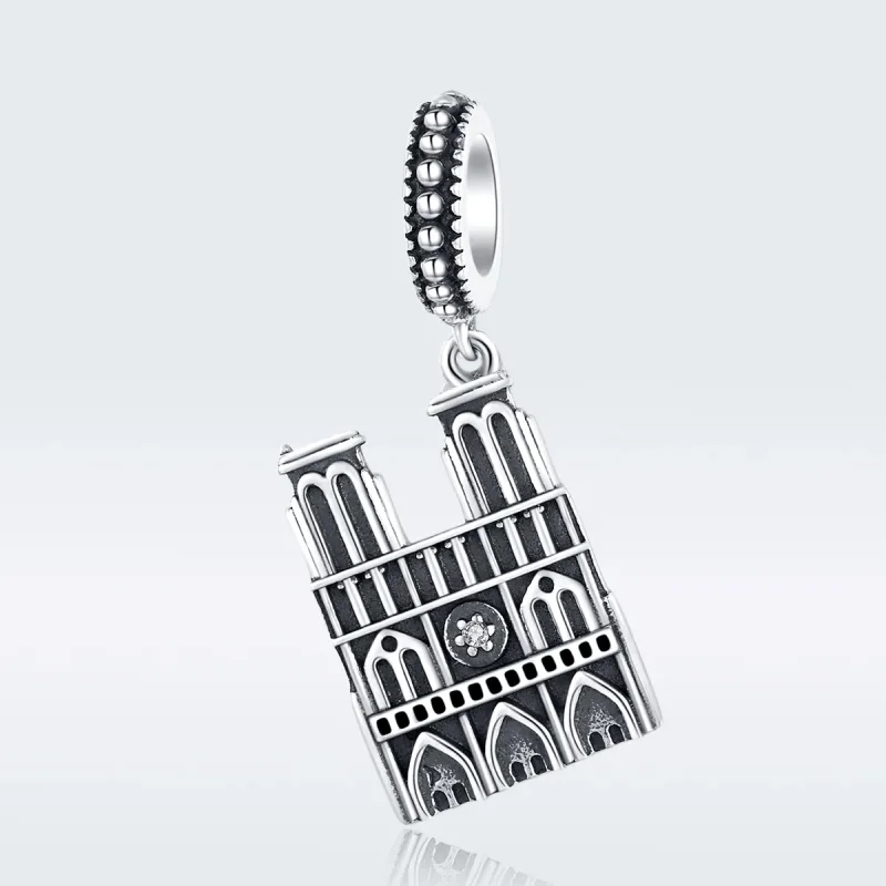 (image for) Pandora Style Silver Notre Dame De Paris Dangle - SCC1328 - View 5