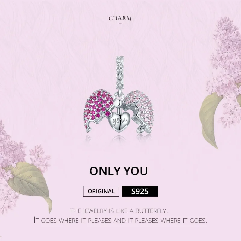 (image for) Pandora Style Silver Only You Dangle - BSC282 - View 6
