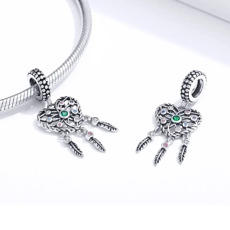 (image for) Pandora Style Silver Openwork Family Tree Heart Dangle - SCC1445 - View 4