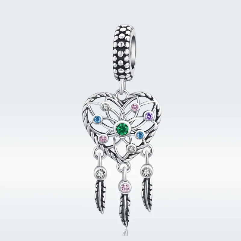 (image for) Pandora Style Silver Openwork Family Tree Heart Dangle - SCC1445 - View 5
