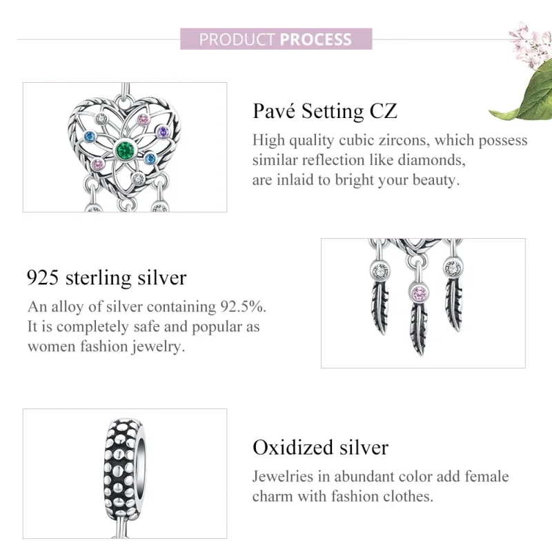 (image for) Pandora Style Silver Openwork Family Tree Heart Dangle - SCC1445 - View 8