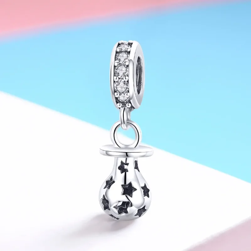 (image for) Pandora Style Silver Pacifier Dangle - SCC891 - View 2