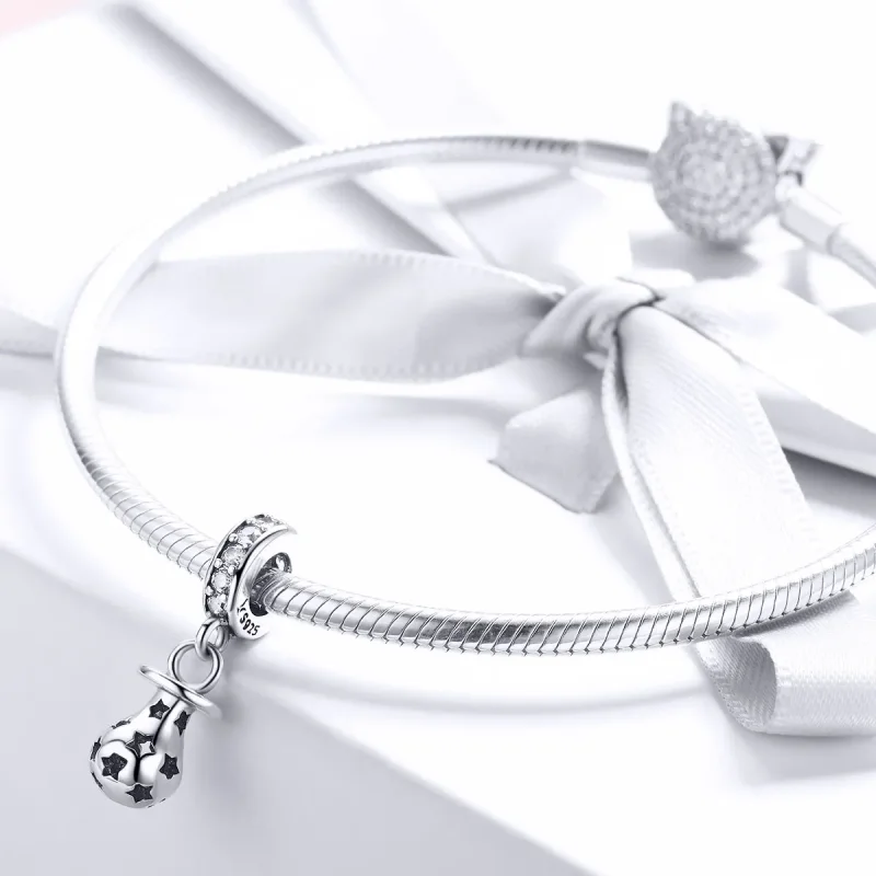 (image for) Pandora Style Silver Pacifier Dangle - SCC891 - View 4