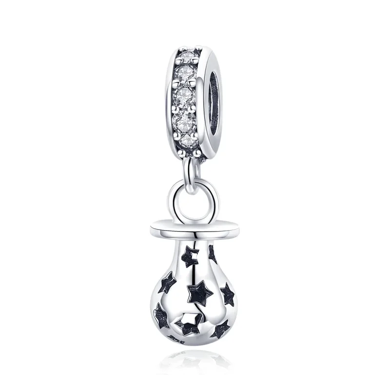 (image for) Pandora Style Silver Pacifier Dangle - SCC891