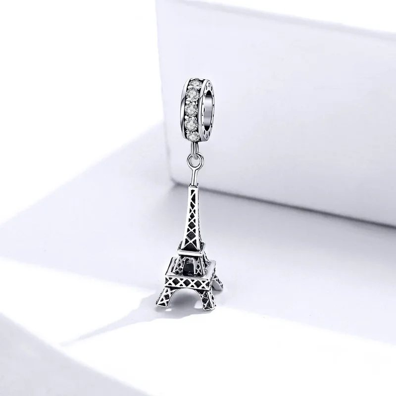 (image for) Pandora Style Silver Paris Eiffel Tower Dangle - BSC154 - View 2