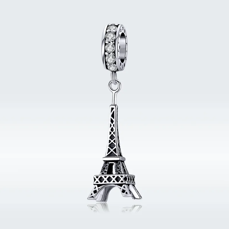 (image for) Pandora Style Silver Paris Eiffel Tower Dangle - BSC154 - View 5