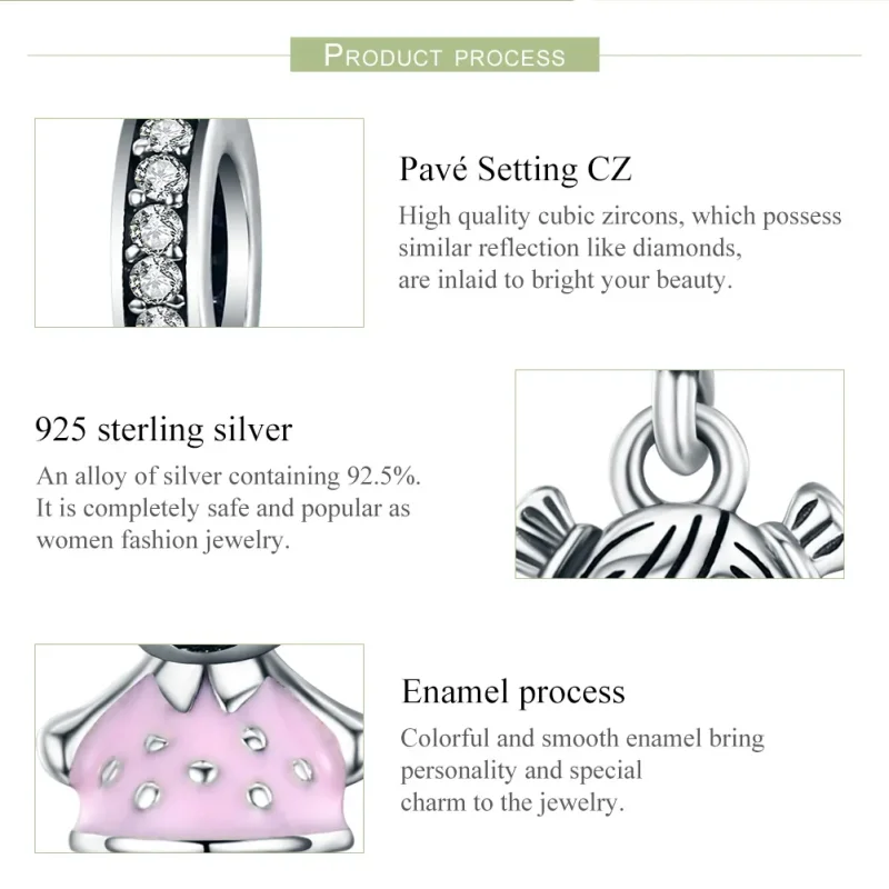(image for) Pandora Style Silver Perfect Life Is Sweet Dangle - SCC543 - View 6