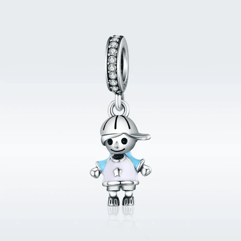 (image for) Pandora Style Silver Perfect Life Little Baby Boy Dangle - SCC544 - View 2