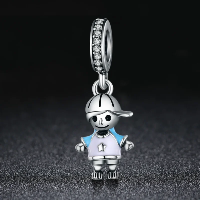 (image for) Pandora Style Silver Perfect Life Little Baby Boy Dangle - SCC544 - View 3