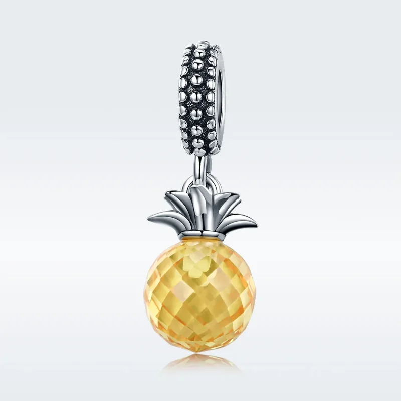 (image for) Pandora Style Silver Pineapple Dangle - SCC150 - View 2