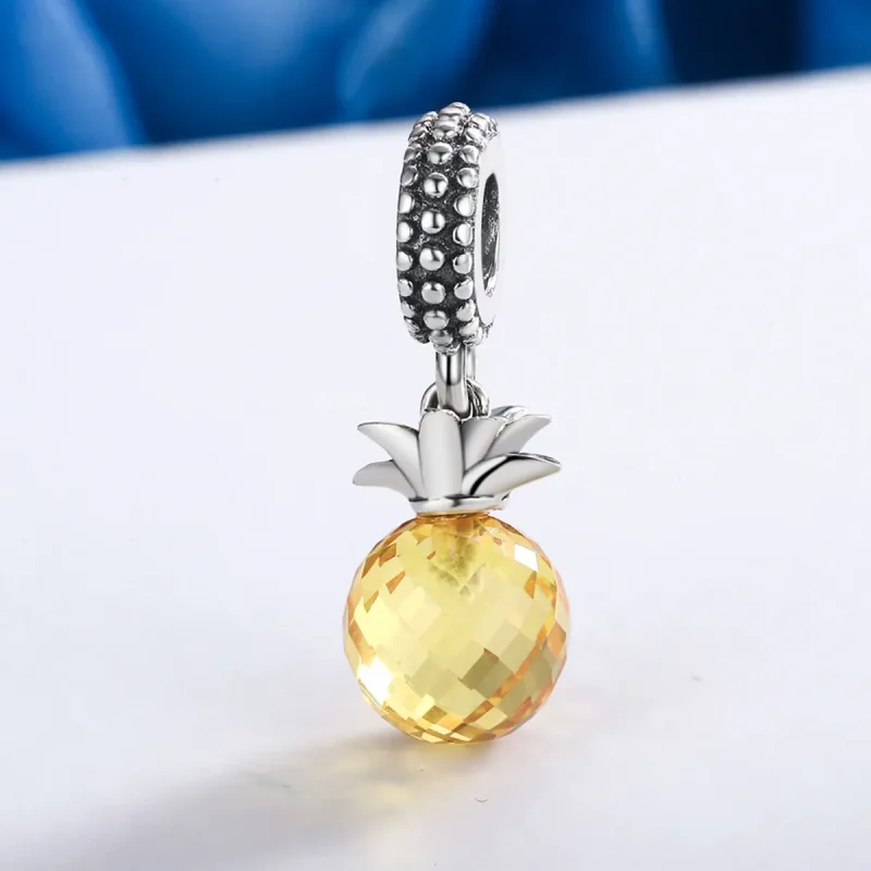 (image for) Pandora Style Silver Pineapple Dangle - SCC150 - View 4