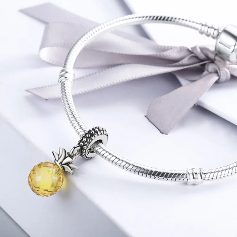 (image for) Pandora Style Silver Pineapple Dangle - SCC150 - View 6