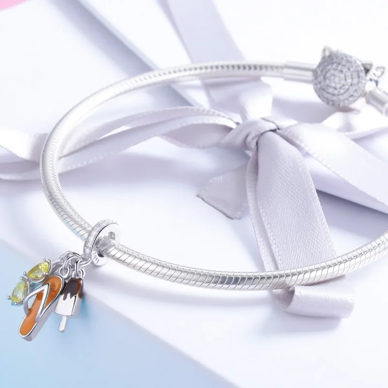 (image for) Pandora Style Silver Pleasant Summer Dangle - SCC770 - View 3