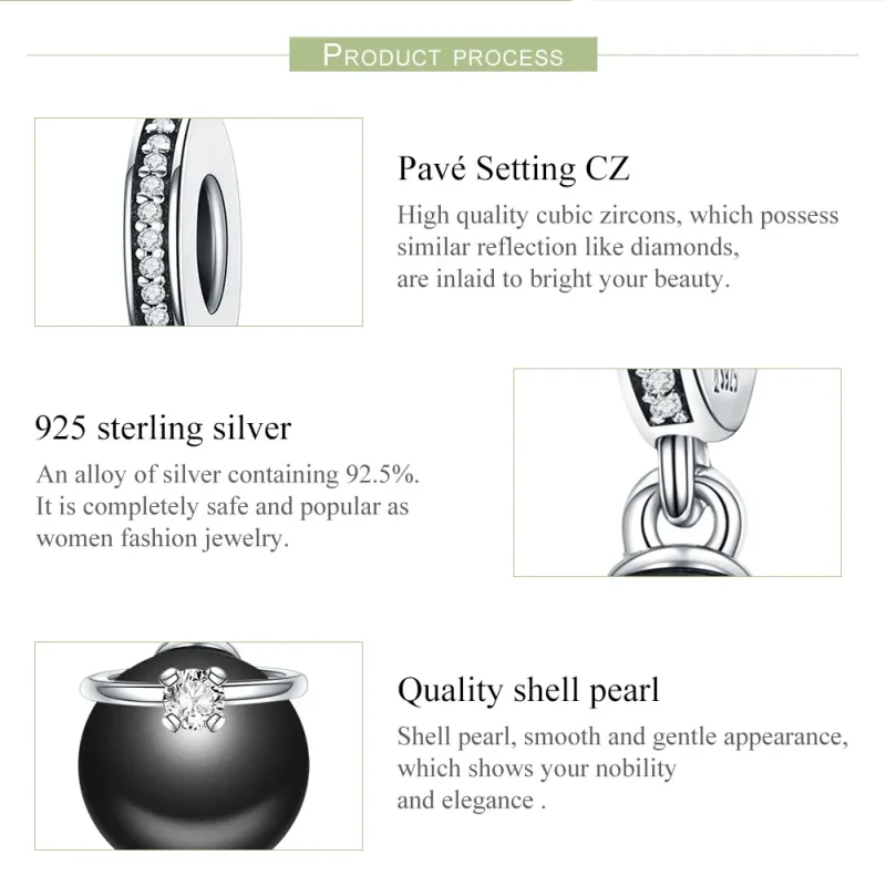 (image for) Pandora Style Silver Prestige Pearls Dangle - SCC572 - View 8