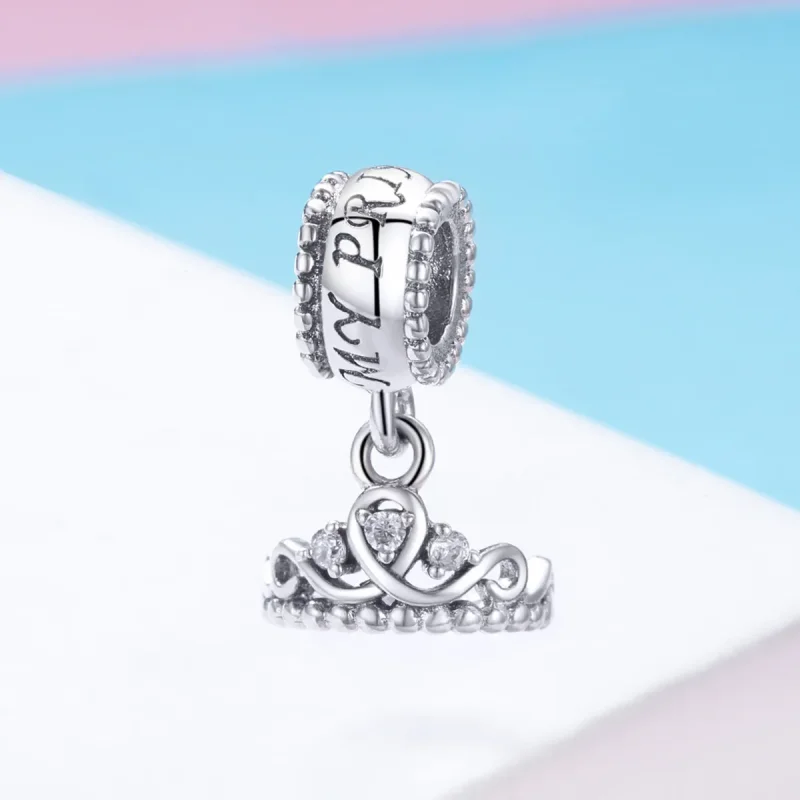 (image for) Pandora Style Silver Princess Crown Dangle - SCC739 - View 2