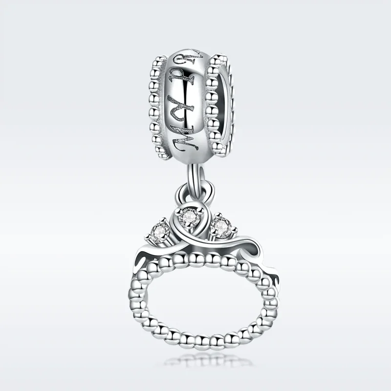 (image for) Pandora Style Silver Princess Crown Dangle - SCC739 - View 3