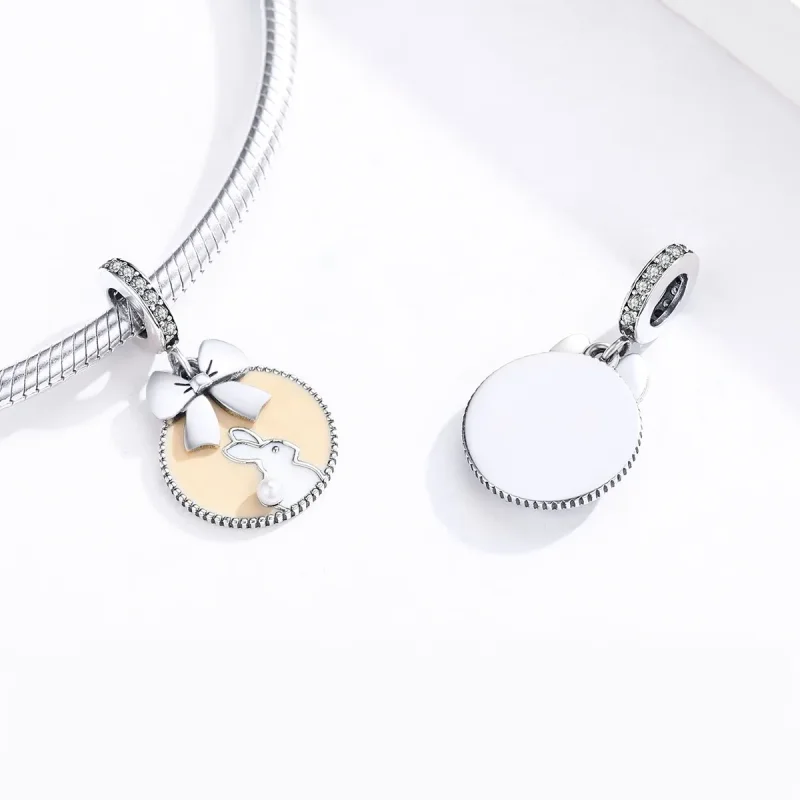 (image for) Pandora Style Silver Rabbit Dangle - SCC1439 - View 3