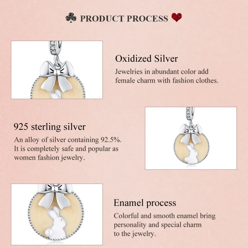(image for) Pandora Style Silver Rabbit Dangle - SCC1439 - View 8