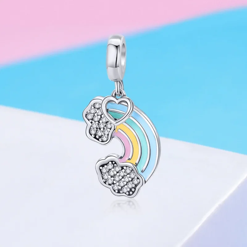 (image for) Pandora Style Silver Rainbow After Rain Dangle - SCC905 - View 2