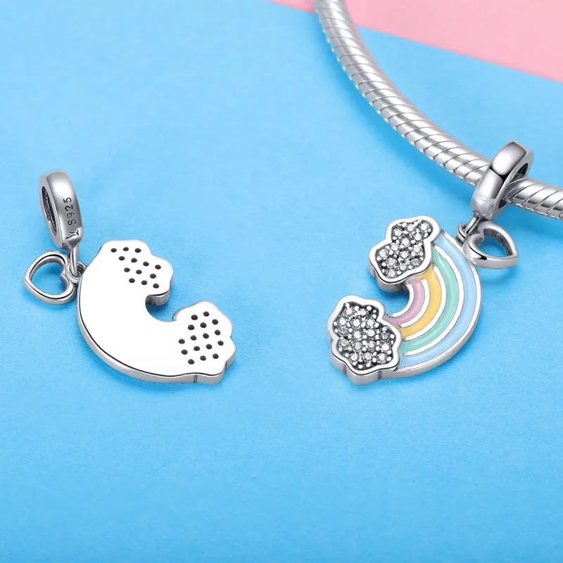 (image for) Pandora Style Silver Rainbow After Rain Dangle - SCC905 - View 4