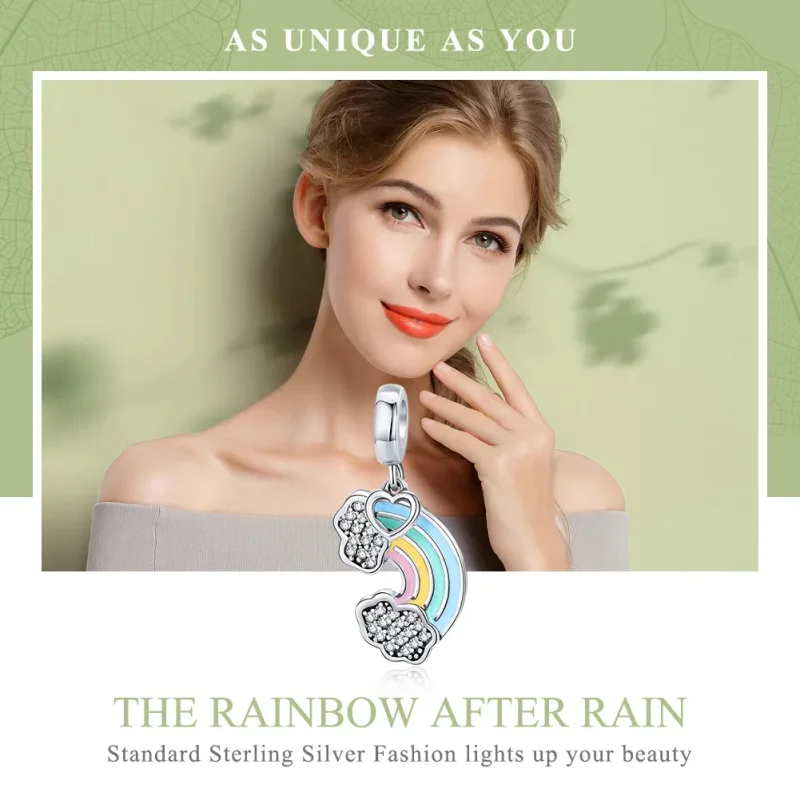 (image for) Pandora Style Silver Rainbow After Rain Dangle - SCC905 - View 6