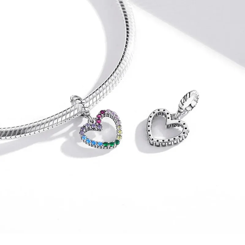 (image for) Pandora Style Silver Rainbow Love Dangle - SCC1851 - View 4