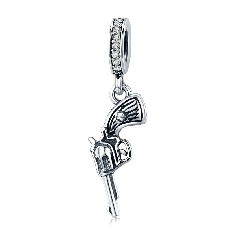 (image for) Pandora Style Silver Revolver Dangle - SCC508