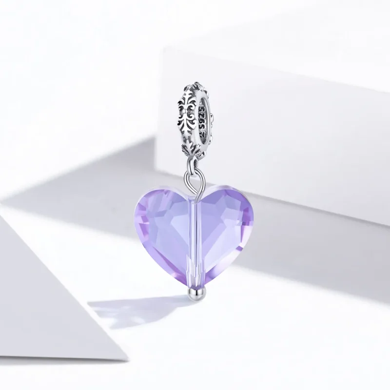 (image for) Pandora Style Silver Romatic Love Dangle - SCC1816 - View 2