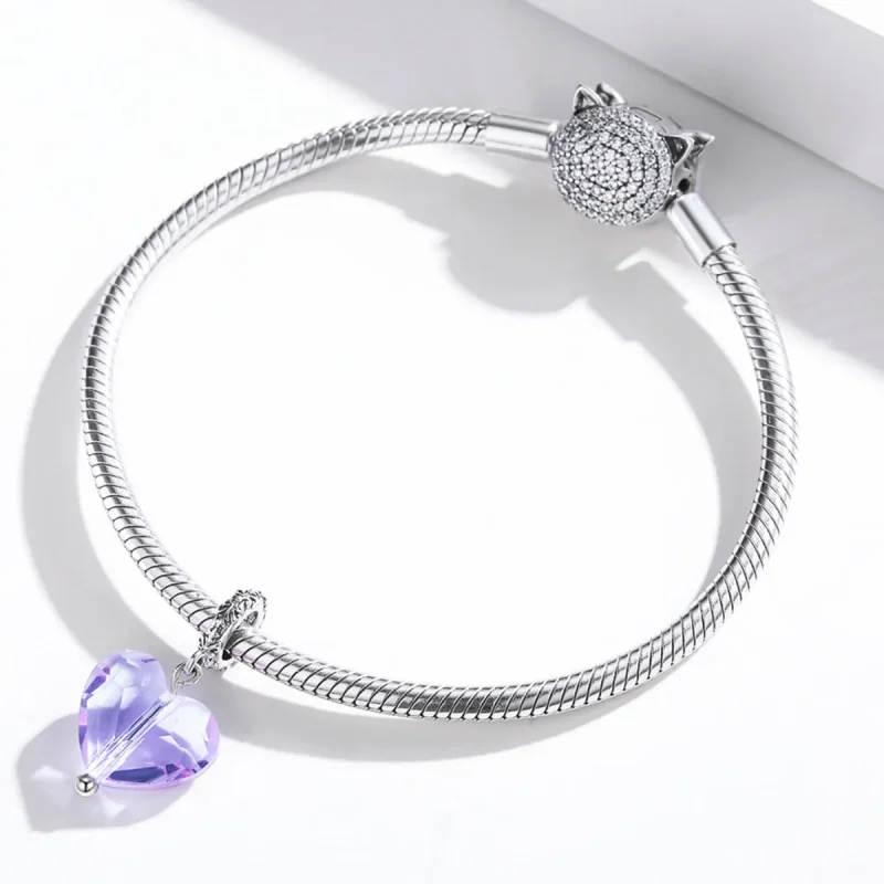 (image for) Pandora Style Silver Romatic Love Dangle - SCC1816 - View 3