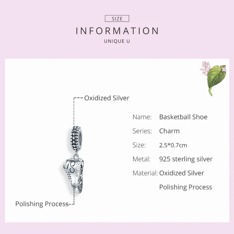 (image for) Pandora Style Silver Running Sneaker Dangle - SCC1541 - View 7