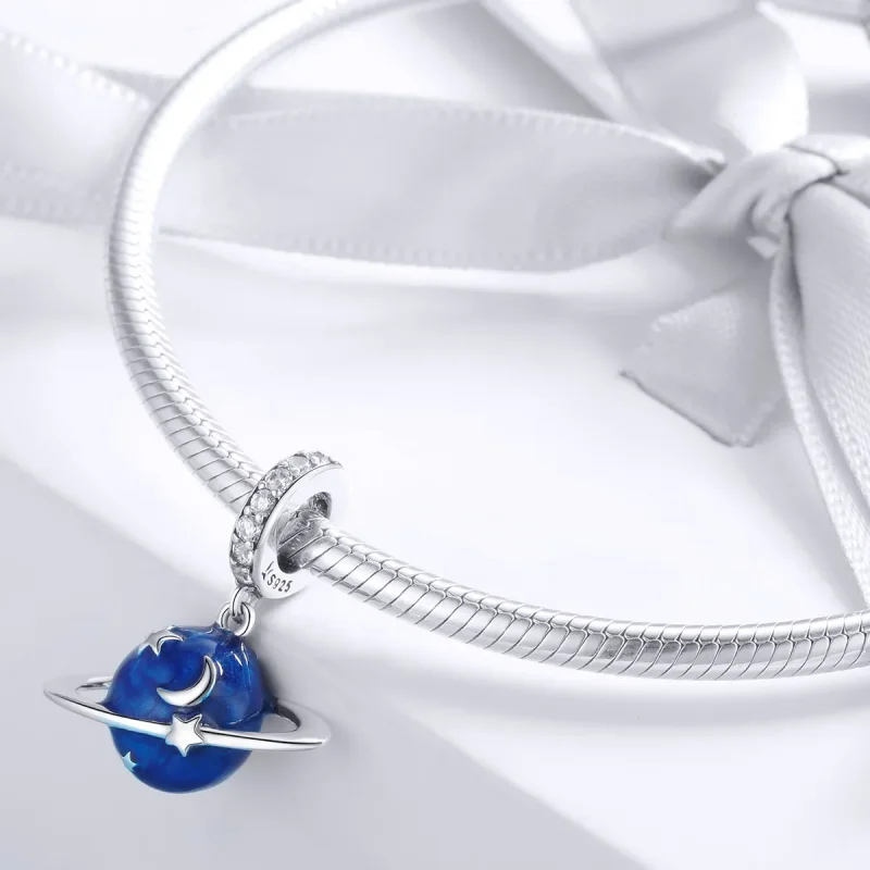 (image for) Pandora Style Silver Secret Planet Dangle - SCC933 - View 3