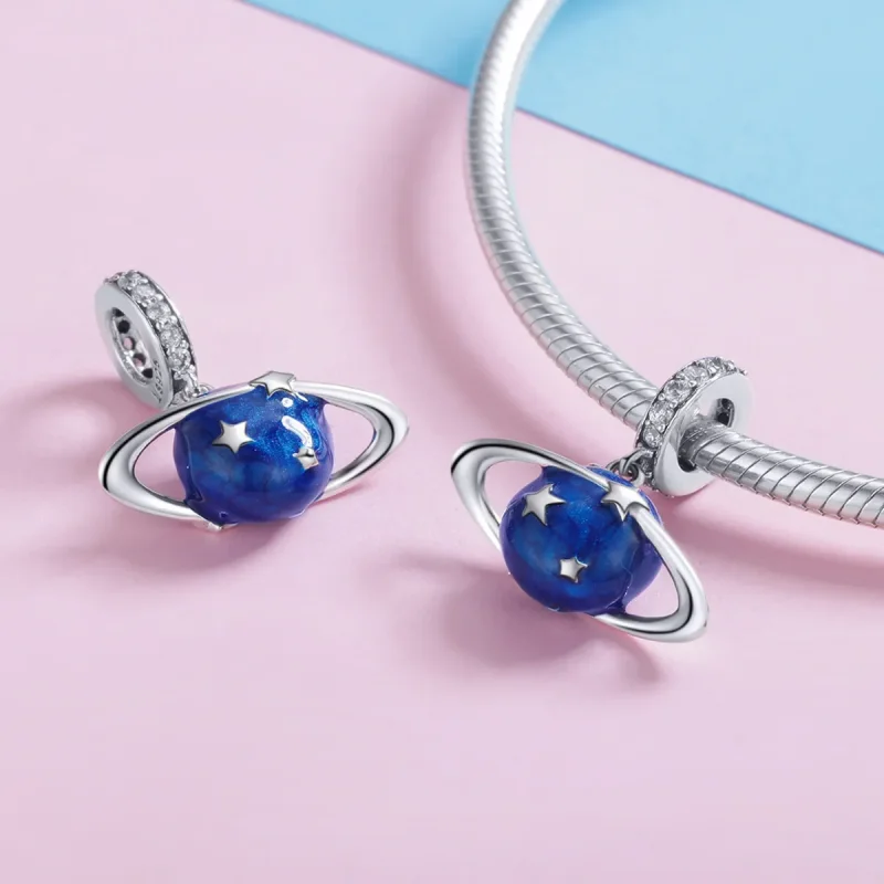 (image for) Pandora Style Silver Secret Planet Dangle - SCC933 - View 4