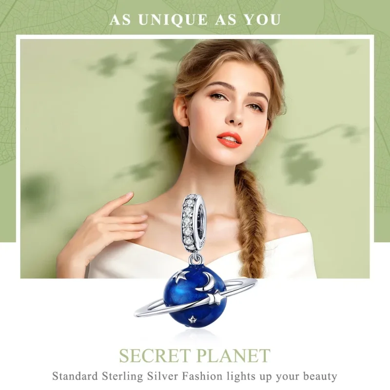 (image for) Pandora Style Silver Secret Planet Dangle - SCC933 - View 6