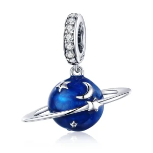 (image for) Pandora Style Silver Secret Planet Dangle - SCC933