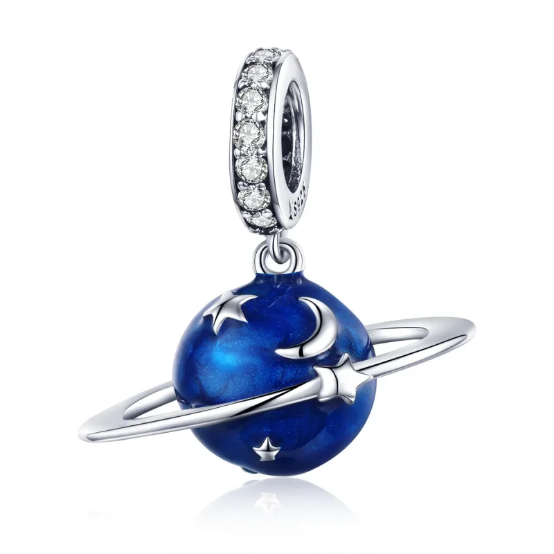 (image for) Pandora Style Silver Secret Planet Dangle - SCC933