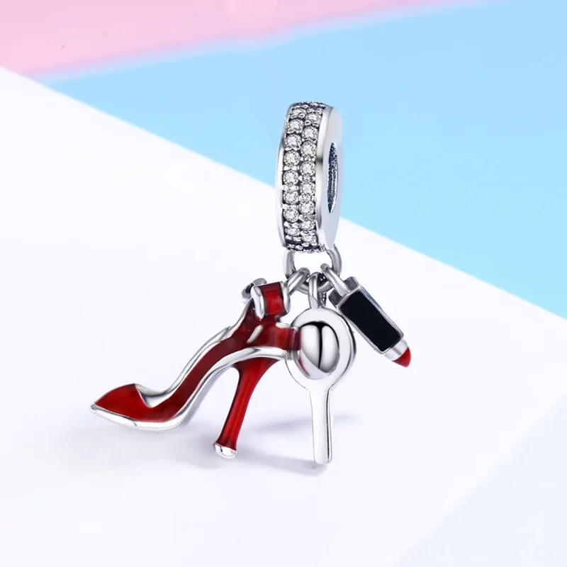 (image for) Pandora Style Silver Sexy Dressing Dangle - SCC457 - View 3