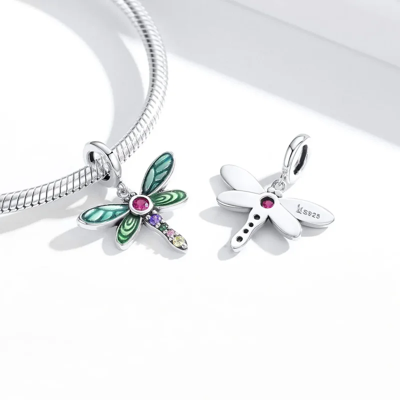 (image for) Pandora Style Silver Shiny Dragonfly Dangle - SCC1706 - View 4