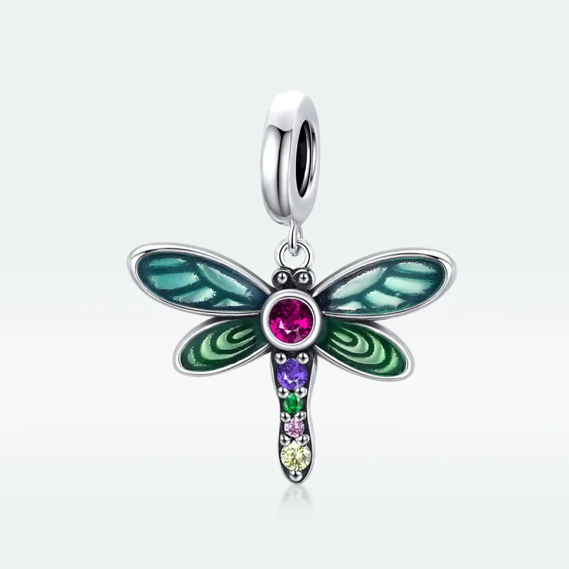 (image for) Pandora Style Silver Shiny Dragonfly Dangle - SCC1706 - View 5