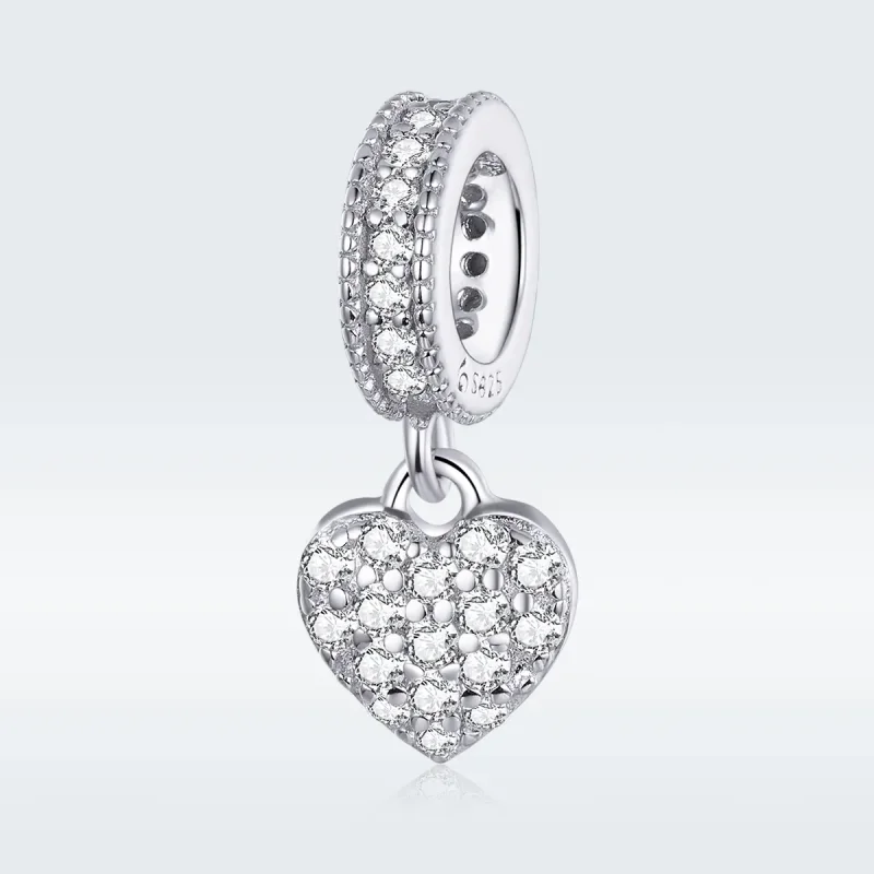 (image for) Pandora Style Silver Shiny Love Dangle - BSC211 - View 4