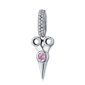 (image for) Pandora Style Silver Small Hair Stylist Scissors Dangle - SCC656