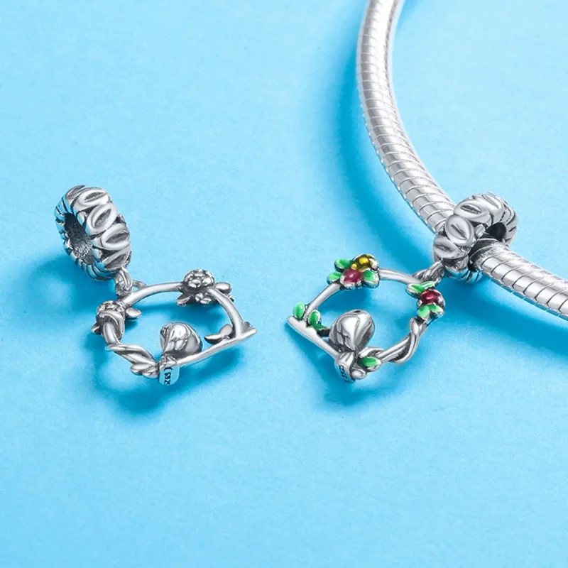 (image for) Pandora Style Silver Spring Bird Dangle - SCC645 - View 4
